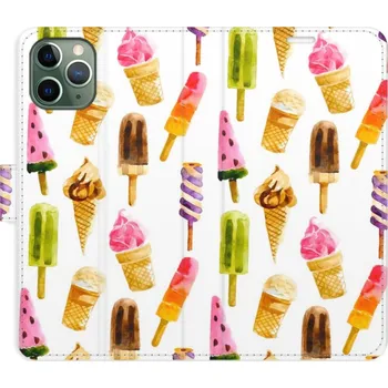 Pouzdro na mobilní telefon Flipové pouzdro iSaprio - Ice Cream Pattern - iPhone 11 Pro