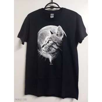 Pánské tričko Tričko kočka a měsíc, unisex