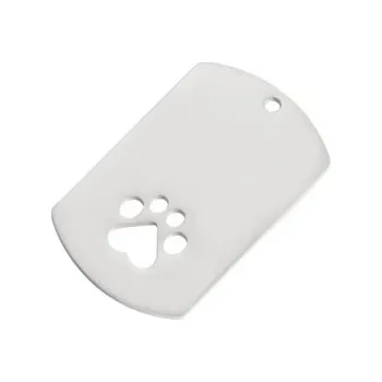 Přívěsek OK1474-ST Ocelový přívěšek destička s tlapkou