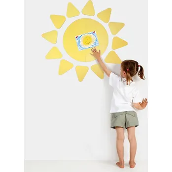 Kancelářský nábytek Pěnová samolepicí nástěnka- sluníčko malé