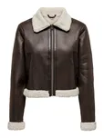 Only Faux Leather Jacket Grey/Mole