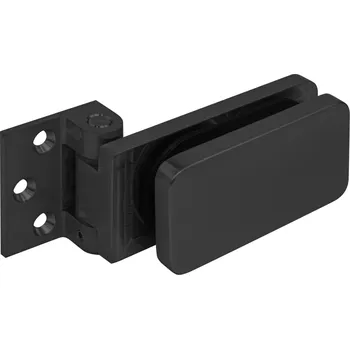 Nábytkové kování MPK - UNIQUE R8 - Pant na sklo s destičkou horizontální - pár BS - Černá matná