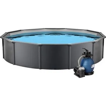 Bazén Bazén Nuovo de Luxe 3,6 x 1,2m set Antracit + písková filtrace 4,5m3/hod