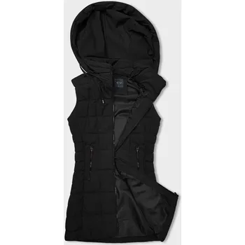 Dámská vesta Černá dámská vesta s kapucí (16M9096-392) odstíny černé S (36)
