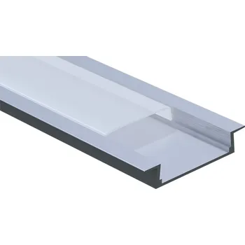 LED lišta PANLUX Profil AL, 30x6x21mm, vestavný, mléčný difuzor, koncovky a příslušenství součástí, 1m PN03000044