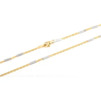 Náhrdelník Zlatý náhrdelník ze žlutého a bílého zlata 50cm ZLNAH030F + DÁREK ZDARMA