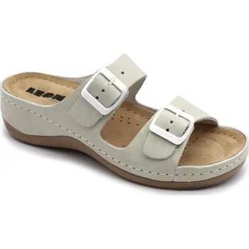 Dámská zdravotní obuv Leon 908 Dámská kožená zdravotní obuv - Krémová Velikost: 40