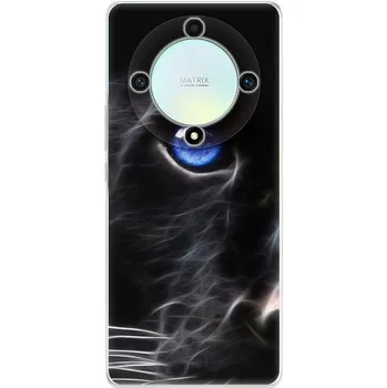 Pouzdro na mobilní telefon Odolné silikonové pouzdro iSaprio - Black Puma - Honor Magic5 Lite 5G
