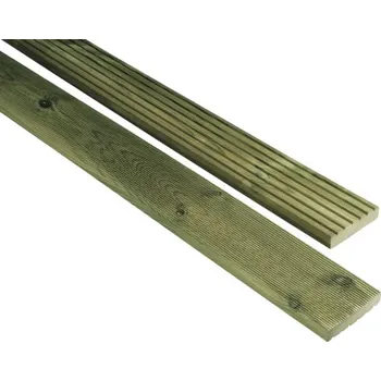 Terasové prkno Dřevěné terasové prkno borovice 21 x 120 x 2500 mm impregnované