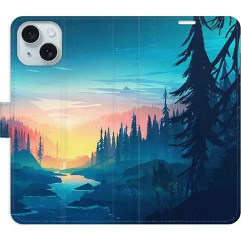 Pouzdro na mobilní telefon Flipové pouzdro iSaprio - Magical Landscape - iPhone 15