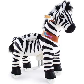 Odrážedlo PonyCycle Mechanický jezdící kůň (na kolečkách) pro děti - zebra varianta: Velikost 3