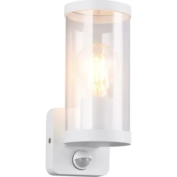 Venkovní osvětlení Trio Leuchten R21599131 BONITO - Nástěnné bílé venkovní svítidlo s čidlem pohybu, IP44, 1 x E27 (Venkovní moderní svítidlo na zeď v bílé barvě s pohybovým senzorem)