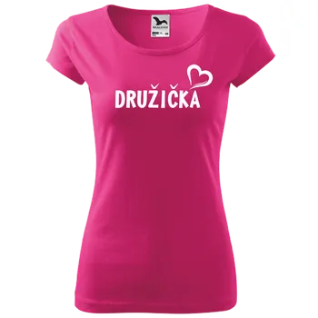 ON-DESIGN Dámské tričko na rozlučku se svobodou DRUŽIČKA Velikost: XL, Barva: purpurová