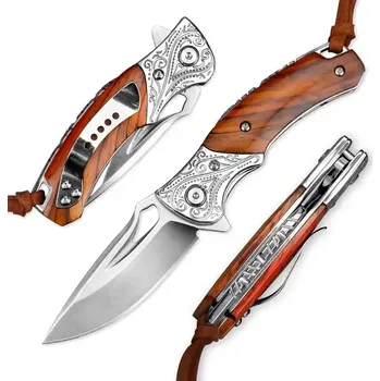 Multifunkční nůž Lovecký skládací nůž HARAHU MO 29043 Hnědá