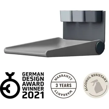 přebalovací pult a komoda LEANDER WALLY™ - NÁSTĚNNÝ PŘEBALOVACÍ PULT, prachově šedá