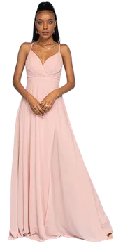Dámské šaty Pink Boom Dlouhé šaty na ramínka 76006-1 růžové