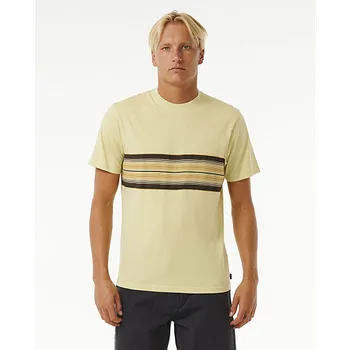 Pánské tričko Tričko Rip Curl SURF REVIVAL STRIPE TEE Vintage Yellow velikost XL