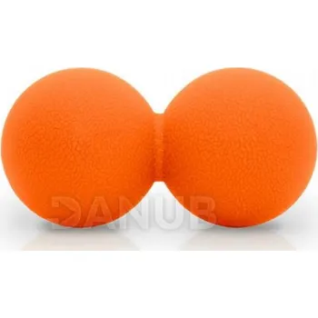 Skříň na sportovní potřeby Lakrosový masážní míček dvojitý 6 cm - oranžový