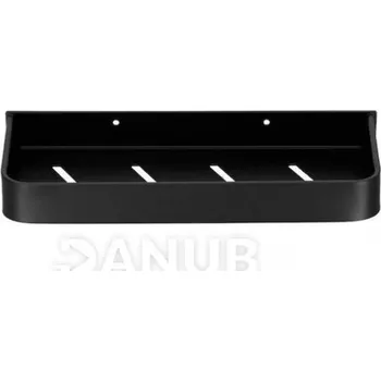 Koupelnová police do sprchy - 30x12 cm - hliníková černá matná