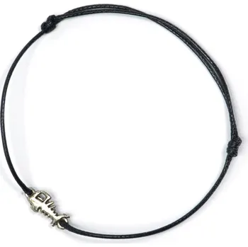 Náramek WUX Fish Bone old silver VELIKOST NÁRAMKU: Dámská...16cm, BARVA PROVÁZKU: Béžová