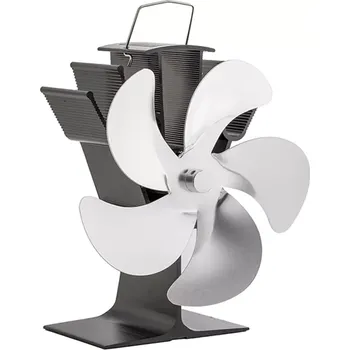 Krbové nářadí Ventilátor na kamna FLAMINGO pětilopatkový, stříbrný