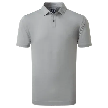 Pánské tričko FootJoy Heather Self Collar pánské triko, světle šedé