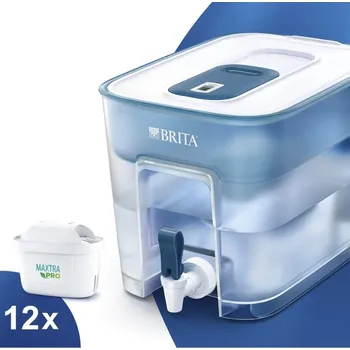 Výdejník vody Brita Flow filtrační zásobník na vodu modrá 8,2 l + 12 ks filtrů Maxtra Pro Pure Performance