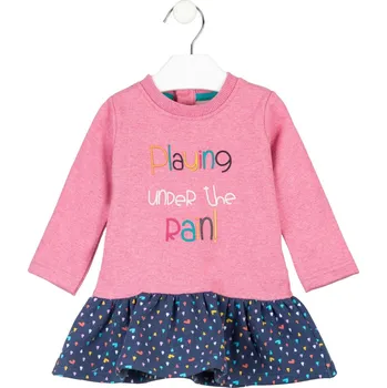 Kojenecké šaty ŠATY LOSAN SE SERDÍČKY, RŮŽOVÉ Velikost: 80