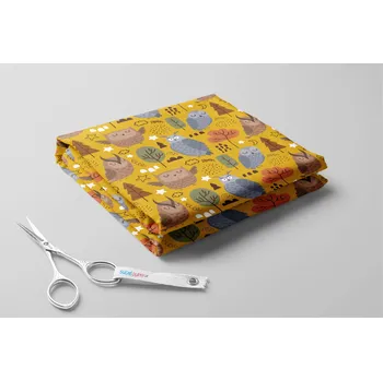 Softshell zimní, Sovy a stromky Barva: Hořčicová