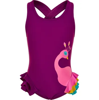 Kojenecké plavky COLOR KIDS PLAVKY COLOR KIDS, JEDNODÍLNÉ SE ZVÍŘÁTKEM A VOLÁNKY, FESTIVAL FUCHSIA Velikost: 80