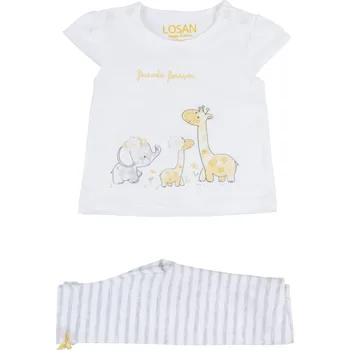 Kojenecká souprava LOSAN SET LOSAN, SE ZVÍŘÁTKY, TRIČKO A LEGÍNY Velikost: 56