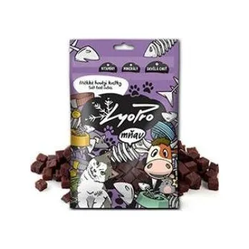 Pamlsek pro kočku Lyopro mňau poch. sušené Měkké hovězí kostky 70g
