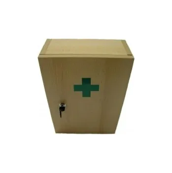 Lékárnička LÉKÁRNIČKA NÁSTĚNNÁ DŘEVĚNÁ PŘÍRODNÍ DO 15 OSOB