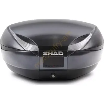 Zavazadlo na motocykl Motokufr SHAD SH48 grey/black D0B48300 s plotnou (nelakovaný, černý mat)
