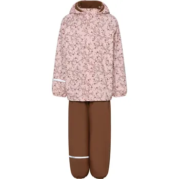 Kojenecká kombinéza SET DO DEŠTĚ CELAVI ZATEPLENÝ, PEACH WHIP S KYTIČKAMI Velikost: 120
