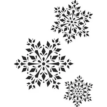 Šablona - zimní mandala, plast