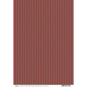 Výtvarný papír Papír A4, pruhy červené, jednostranný 170g