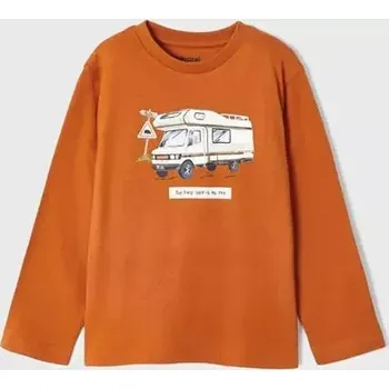 Chlapecké tričko Triko Mayoral dlouhý rukáv obytný vůz 4023-64 Azafran velikost 122