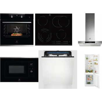 Set domácích spotřebičů ELECTROLUX KODEC75X2 + ELECTROLUX EHF6547FXK + ELECTROLUX LFT426X + ELECTROLUX LMS2203EMX + ELECTROLUX EES48200L + ELECTROLUX LND5FE18S