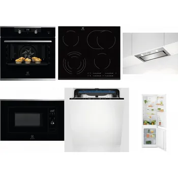 Set domácích spotřebičů ELECTROLUX KODEH70X + ELECTROLUX EHF6547FXK + ELECTROLUX LFG716X + ELECTROLUX LMS2203EMX + ELECTROLUX EES48200L + ELECTROLUX LND5FE18S