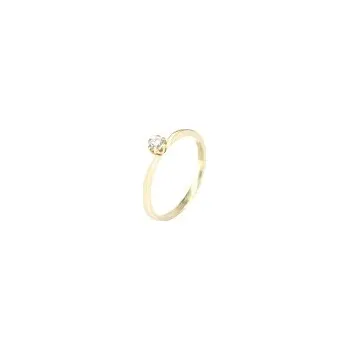 Prsten Prsten žluté zlato Briliant v korunce - 5 - velikost 53