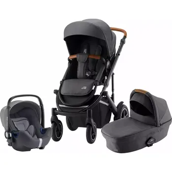 Kočárek Set kočárek Smile III + hluboká korba + autosedačka Baby-safe 2 Cosmos Black - Midnight Grey