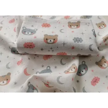 látková plena Potištěná bavlněnná plena 70x70cm Méďa mráček