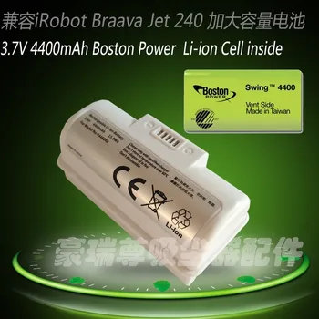 4400mAh 3.7V Replacement battery for iRobot Braava Jet 240 battery 241 battery