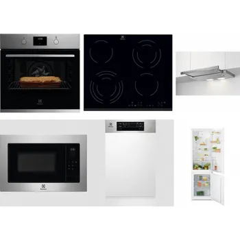 Set domácích spotřebičů ELECTROLUX KOFGH70TX + ELECTROLUX EHF6343FOK + ELECTROLUX LFP326S + ELECTROLUX EMS4253TEX + ELECTROLUX EEM43300IX + ELECTROLUX LND5FE18S