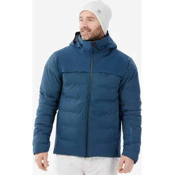 WEDZE Pánská hřejivá a prodyšná lyžařská prošívaná bunda 500 Warm L MODRÁ