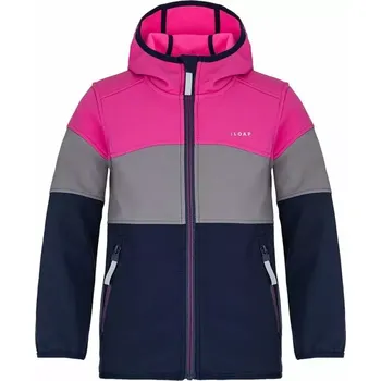 Dívčí softshellová bunda LOAP Lomesi modrá s růžovou