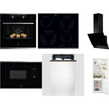 Set domácích spotřebičů ELECTROLUX KODEH70X + ELECTROLUX EHF6343FOK + ELECTROLUX LFV616K + ELECTROLUX LMS2203EMX + ELECTROLUX EEM23100L + ELECTROLUX LND5FE18S