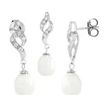 Souprava stříbro Perla bílá se zirkony - 4