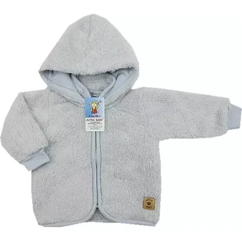 Kabátek pro miminko Lama s nášivkou šedá velikost 62 (023)